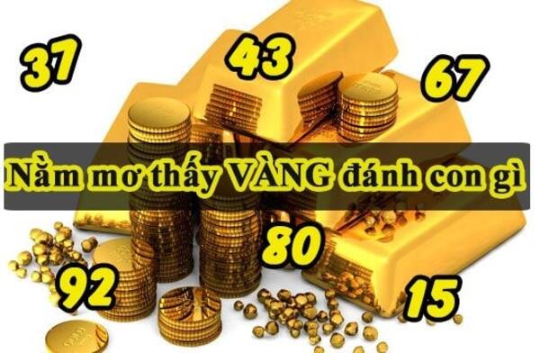 mơ thấy vàng đánh con gì