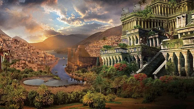 Vua Nebuchadnezzar II xây dựng khu vườn như món quà tình yêu tặng Hoàng hậu Amytis.