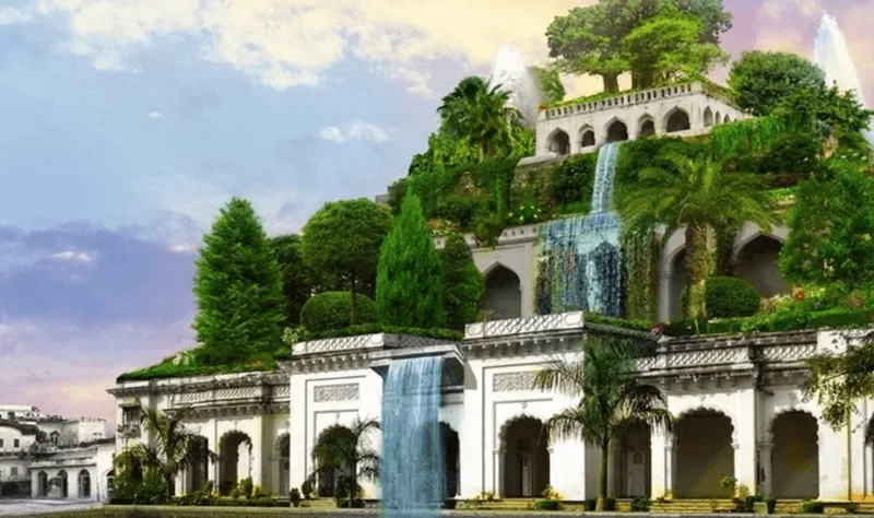 Hệ thống thủy lợi thông minh đưa nước từ sông Euphrates lên tưới tiêu cho toàn bộ khu vườn.
